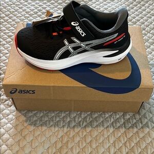 ASICS Kids' Black and Red Running Shoes